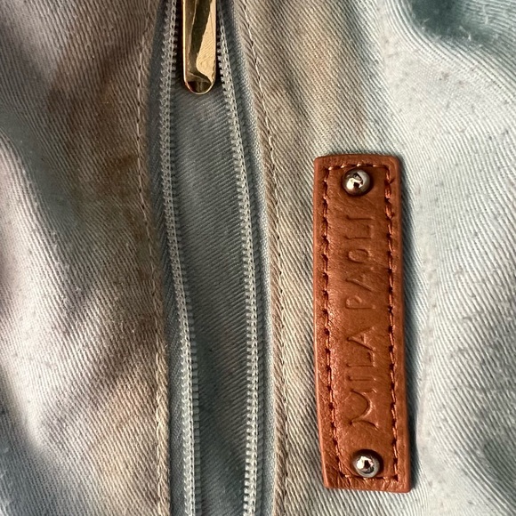 Vintage Italian Tan Pebble Leather Shoulder Bag Mila Paoli Gold-tone hardware - Picture 13 of 13